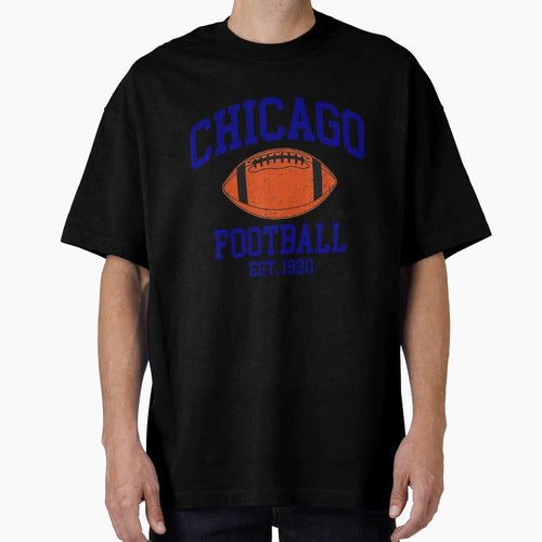 Chicago Football T-Shirt - Custom Art Print Unisex - T-Shirt, Sweatshirt, Hoodie