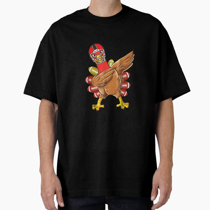 Funny Thanksgiving Football Player T-Shirt - Minimalist Print for Adults - T-Shirt, Sweatshirt, Hoodie