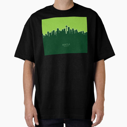 Seattle Washington Skyline T-Shirt - Aesthetic Graphic Men Women - T-Shirt, Sweatshirt, Hoodie