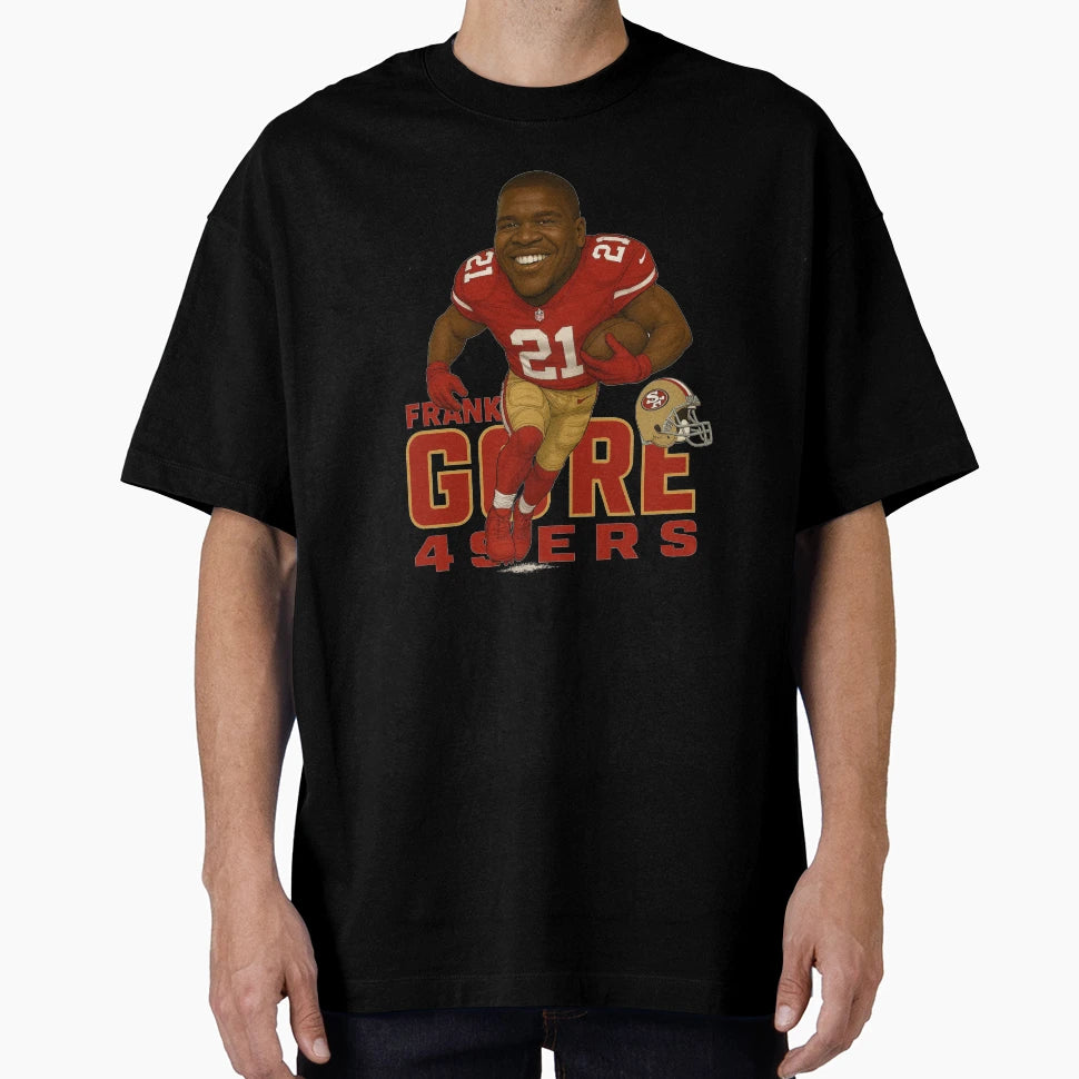 Frank Gore 49Ers Running Back Action T-Shirt - Unique Graphic for Adults - T-Shirt, Sweatshirt, Hoodie