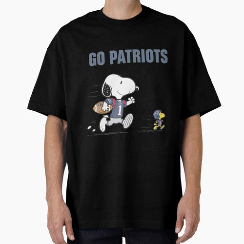 Snoopy Running Football Go Patriots T-Shirt - Aesthetic Graphic Men Women - T-Shirt, Sweatshirt, Hoodie