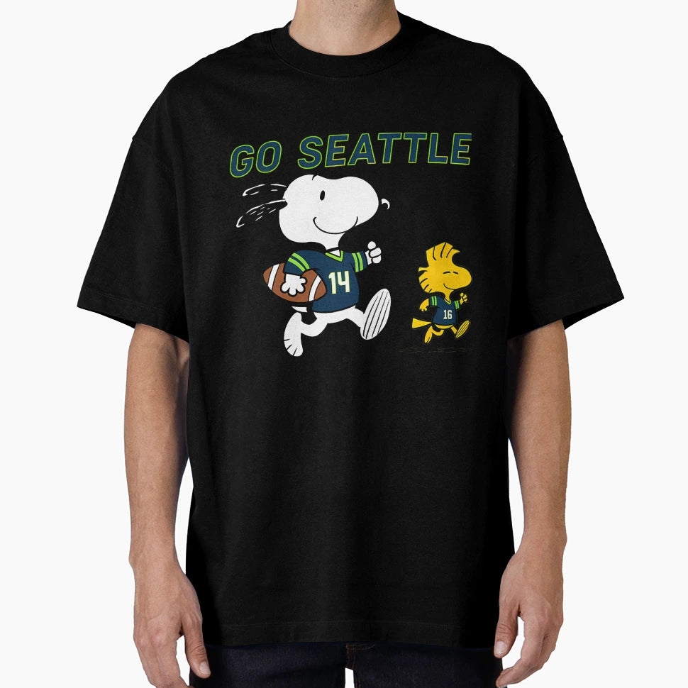 Snoopy Seattle Seahawks Football Go T-Shirt - Fun Novelty Design Unisex - T-Shirt, Sweatshirt, Hoodie