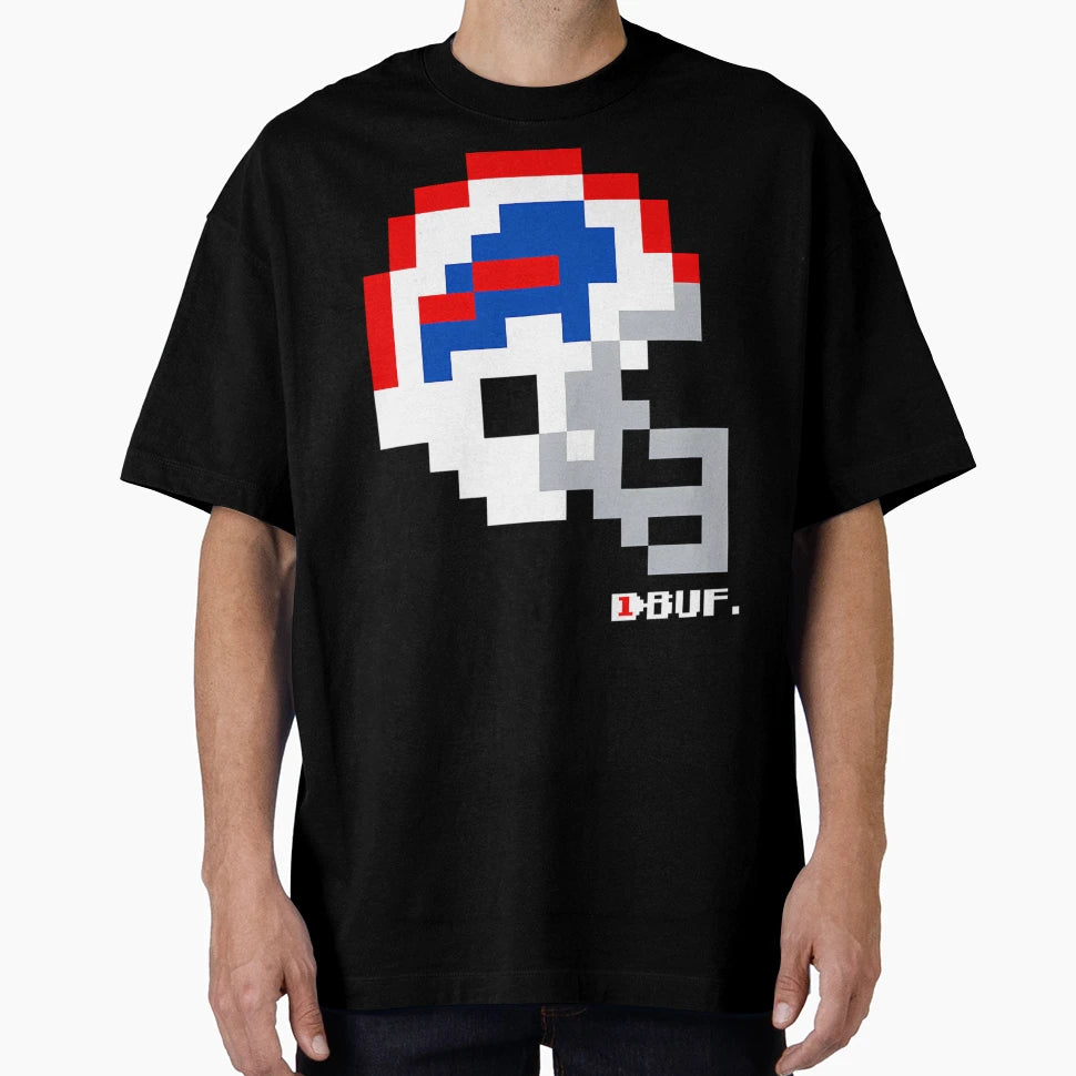 Buf White Helmet Tecmo Bowl T-Shirt - Trendy Graphic for Adults - T-Shirt, Sweatshirt, Hoodie