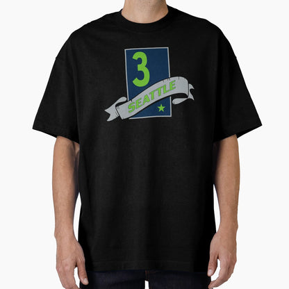 Seattle 3 Banner Emblem T-Shirt - Graphic Print Unisex - T-Shirt, Sweatshirt, Hoodie
