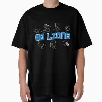 Football Detroit Lions T-Shirt - Custom Art Print Unisex - T-Shirt, Sweatshirt, Hoodie