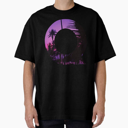 Q Letter Purple Sunset T-Shirt - Unique Graphic Men Women - T-Shirt, Sweatshirt, Hoodie