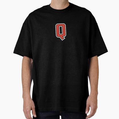 Letter Q Initial Q Varsity Red T-Shirt - Minimalist Print Men Women - T-Shirt, Sweatshirt, Hoodie