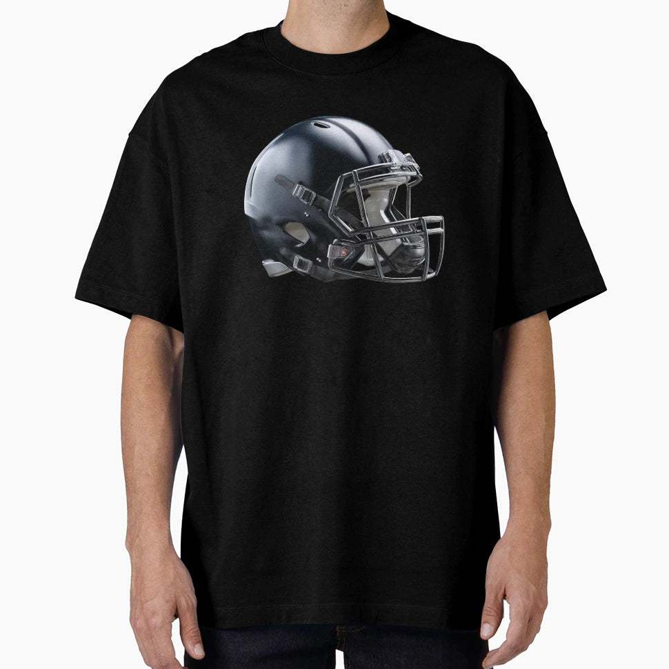 Black American Football Helmet T-Shirt - Trendy Graphic for Adults - T-Shirt, Sweatshirt, Hoodie
