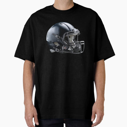 Black American Football Helmet T-Shirt - Trendy Graphic for Adults - T-Shirt, Sweatshirt, Hoodie