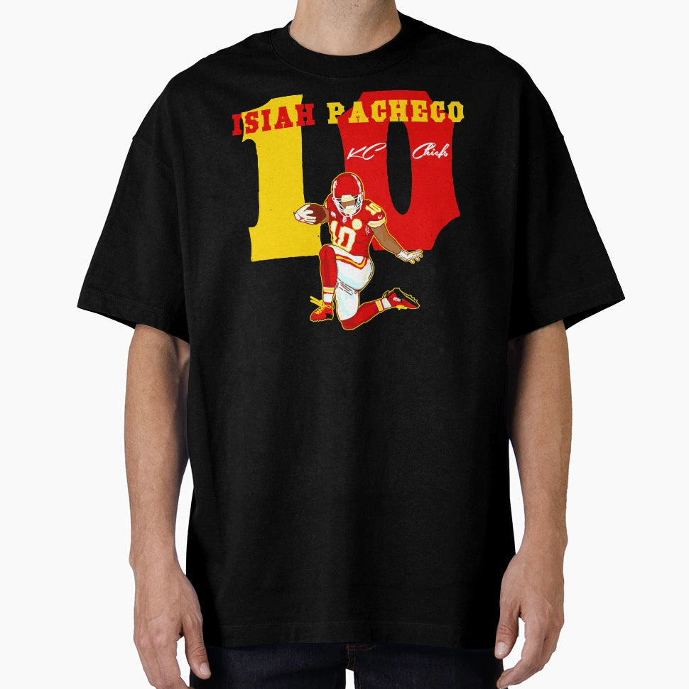 Isiah Pacheco 10 Kc Chiefs T-Shirt - Minimalist Print for Adults - T-Shirt, Sweatshirt, Hoodie