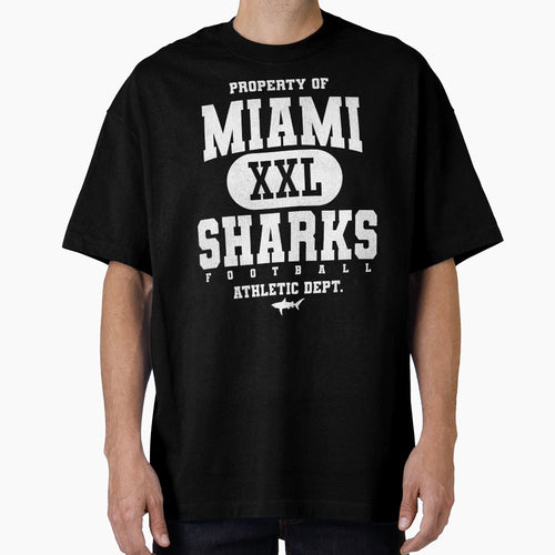 Miami Sharks Football Xxl T-Shirt - Custom Art Print Unisex - T-Shirt, Sweatshirt, Hoodie