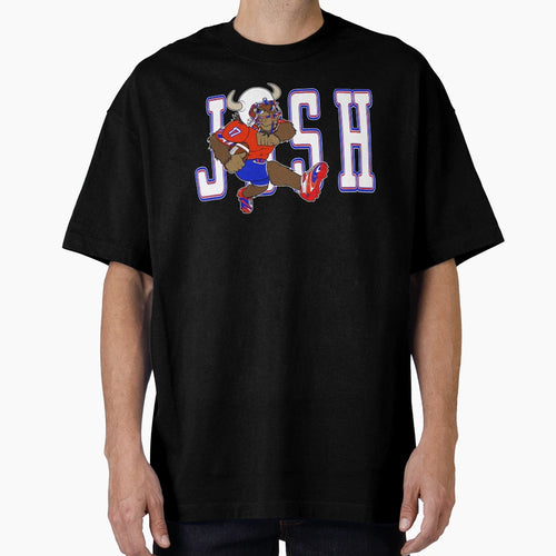 Buffalo Quarterback 17 Cartoon Bold T-Shirt - Casual Everyday Wear Unisex - T-Shirt, Sweatshirt, Hoodie