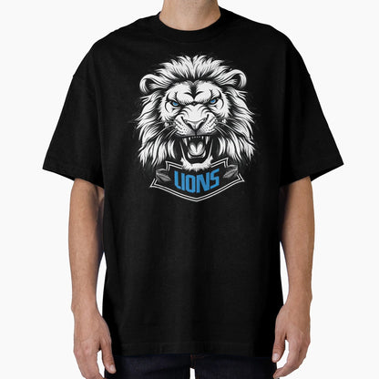 Detroit Lions Football Team 4 T-Shirt - Minimalist Print Unisex - T-Shirt, Sweatshirt, Hoodie