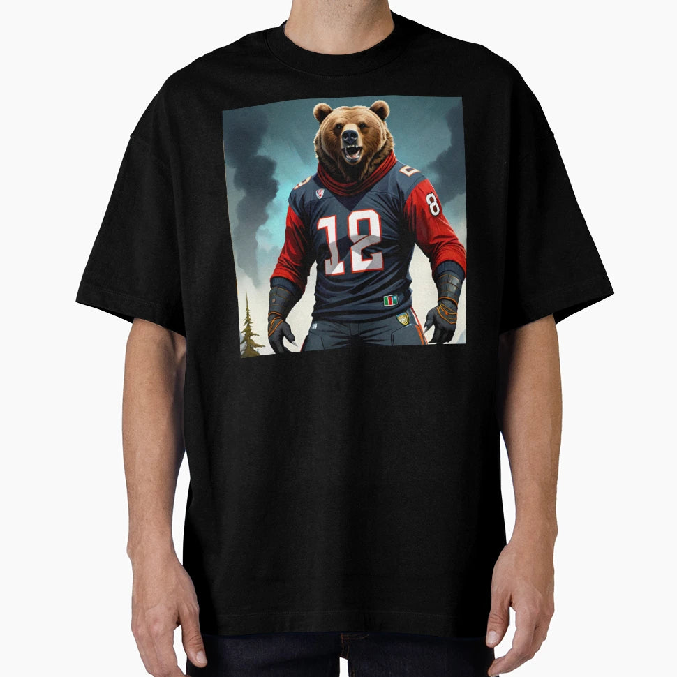 Hooligan Grizzly Natures Rebel T-Shirt - Trendy Graphic for Adults - T-Shirt, Sweatshirt, Hoodie
