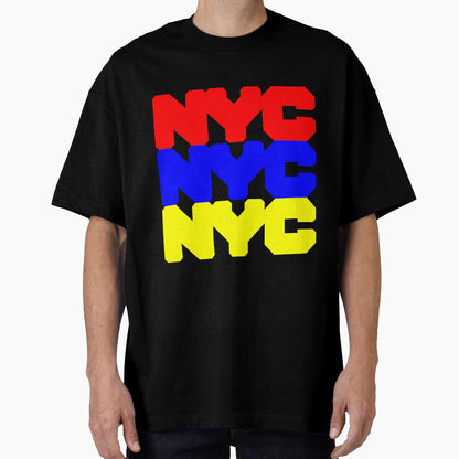 Nyc Logo Tricolor T-Shirt - Graphic Print Men Women - T-Shirt, Sweatshirt, Hoodie