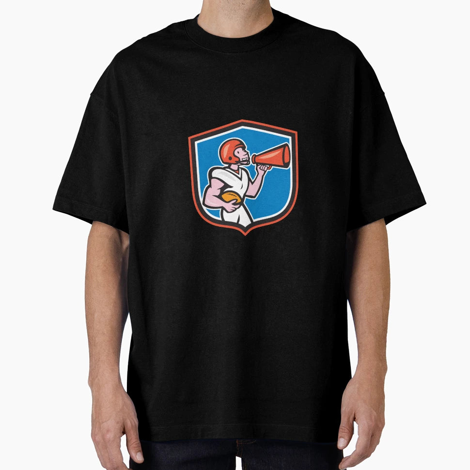 American Football Quarterback Bullhorn T-Shirt - Minimalist Print Unisex - T-Shirt, Sweatshirt, Hoodie
