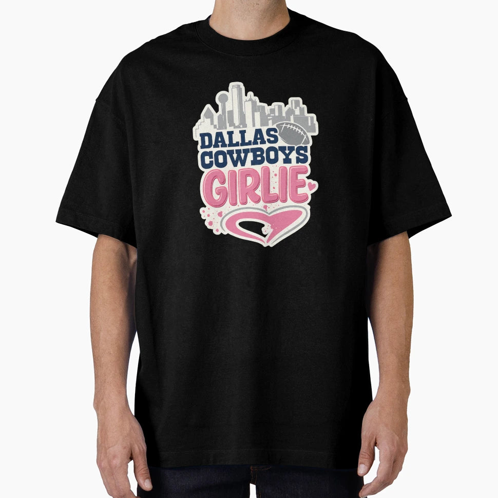Dallas Cowboys Girlie Female Football T-Shirt - Custom Art Print Unisex - T-Shirt, Sweatshirt, Hoodie