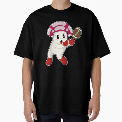 Mushroom American Football Sports T-Shirt - Casual Everyday Wear Men Women - T-Shirt, Sweatshirt, Hoodie