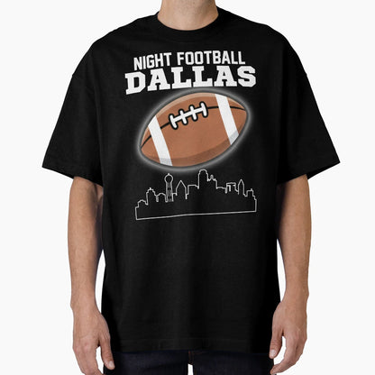 Dallas Night Football Texas Football Moon T-Shirt - Unique Graphic Unisex - T-Shirt, Sweatshirt, Hoodie