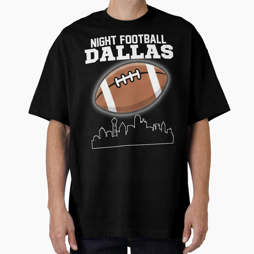 Dallas Night Football Texas Football Moon T-Shirt - Unique Graphic Unisex - T-Shirt, Sweatshirt, Hoodie