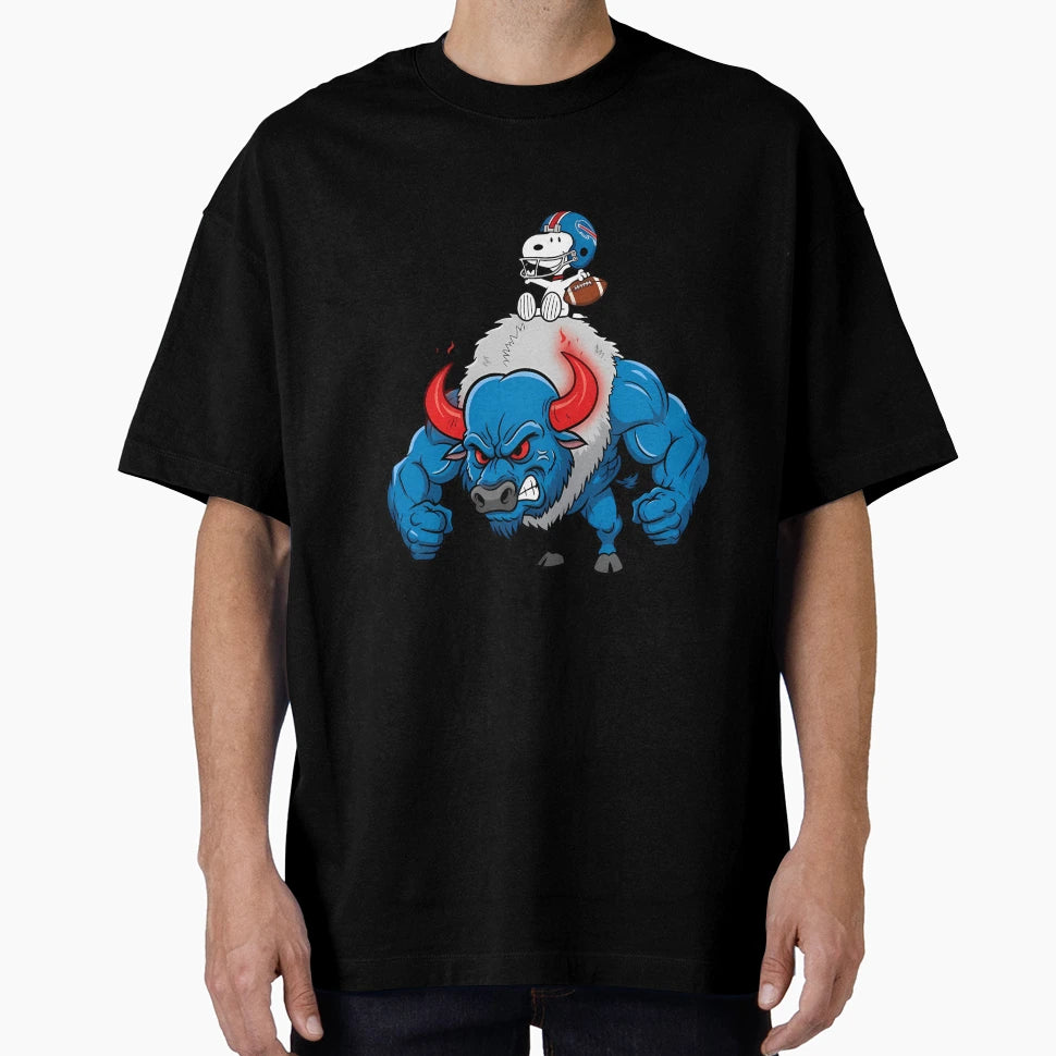 Buffalo And Snoopy Bills Football T-Shirt - Fun Novelty Design Unisex - T-Shirt, Sweatshirt, Hoodie
