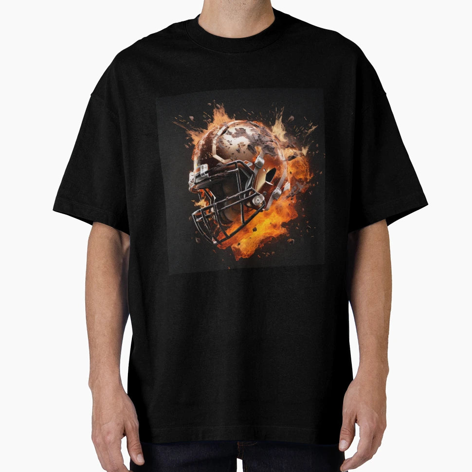 Exploding Football Helmet T-Shirt - Streetwear Style for Adults - T-Shirt, Sweatshirt, Hoodie