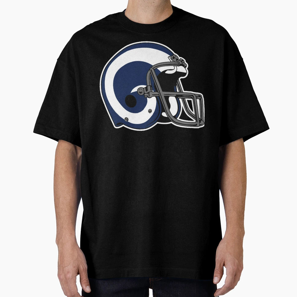 Rams Throwback Helmet T-Shirt - Casual Everyday Wear Men Women - T-Shirt, Sweatshirt, Hoodie