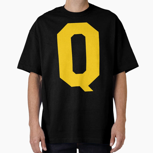 Alphabet Yellow Q Sports Letter Q T-Shirt - Graphic Print Unisex - T-Shirt, Sweatshirt, Hoodie