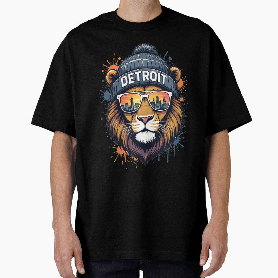 Detroit Lion T-Shirt - Fun Novelty Design for Adults - T-Shirt, Sweatshirt, Hoodie