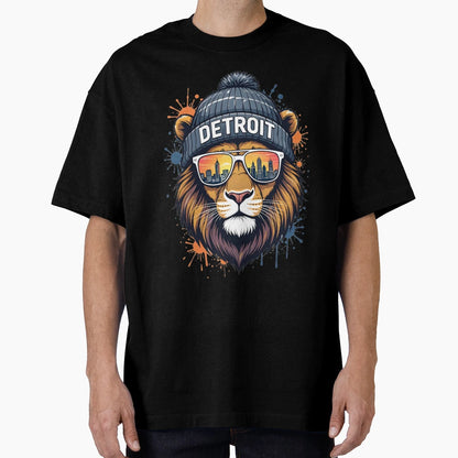 Detroit Lion T-Shirt - Fun Novelty Design for Adults - T-Shirt, Sweatshirt, Hoodie
