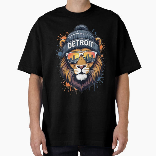 Detroit Lion T-Shirt - Fun Novelty Design for Adults - T-Shirt, Sweatshirt, Hoodie