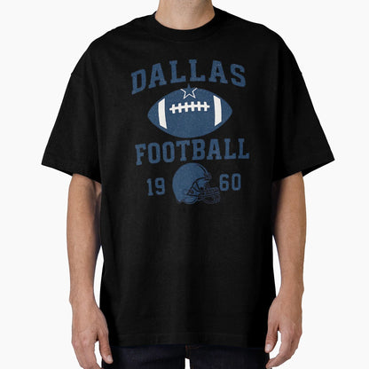 Dallas Football 1960 Helmet And Ball T-Shirt - Custom Art Print Unisex - T-Shirt, Sweatshirt, Hoodie