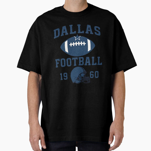 Dallas Football 1960 Helmet And Ball T-Shirt - Custom Art Print Unisex - T-Shirt, Sweatshirt, Hoodie