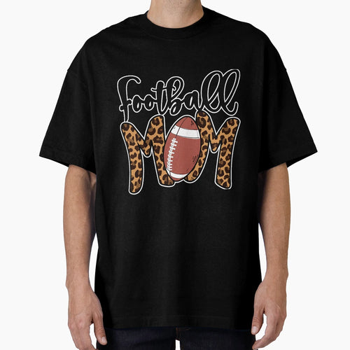 Football Mom Leopard American Football T-Shirt - Unique Graphic for Adults - T-Shirt, Sweatshirt, Hoodie