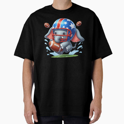 Football Elephant T-Shirt - Aesthetic Graphic Men Women - T-Shirt, Sweatshirt, Hoodie