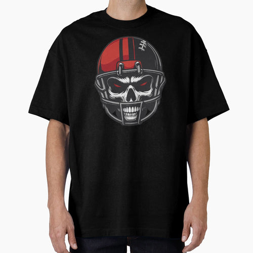 Scary Skull American Football Helmet T-Shirt - Custom Art Print for Adults - T-Shirt, Sweatshirt, Hoodie