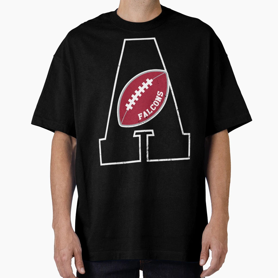 Big Bold Atlanta Falcons Monogram T-Shirt - Custom Art Print Unisex - T-Shirt, Sweatshirt, Hoodie