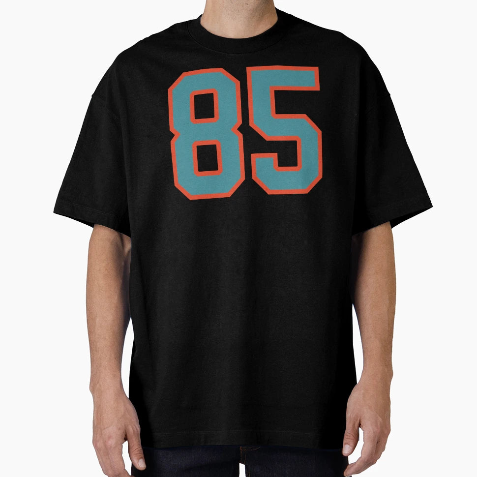 85 Number Aqua Orange Lucky Sports T-Shirt - Graphic Print for Adults - T-Shirt, Sweatshirt, Hoodie