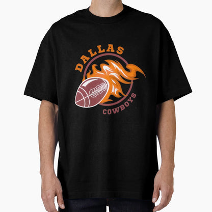 Fiery Football Fanatic T-Shirt - Graphic Print Men Women - T-Shirt, Sweatshirt, Hoodie
