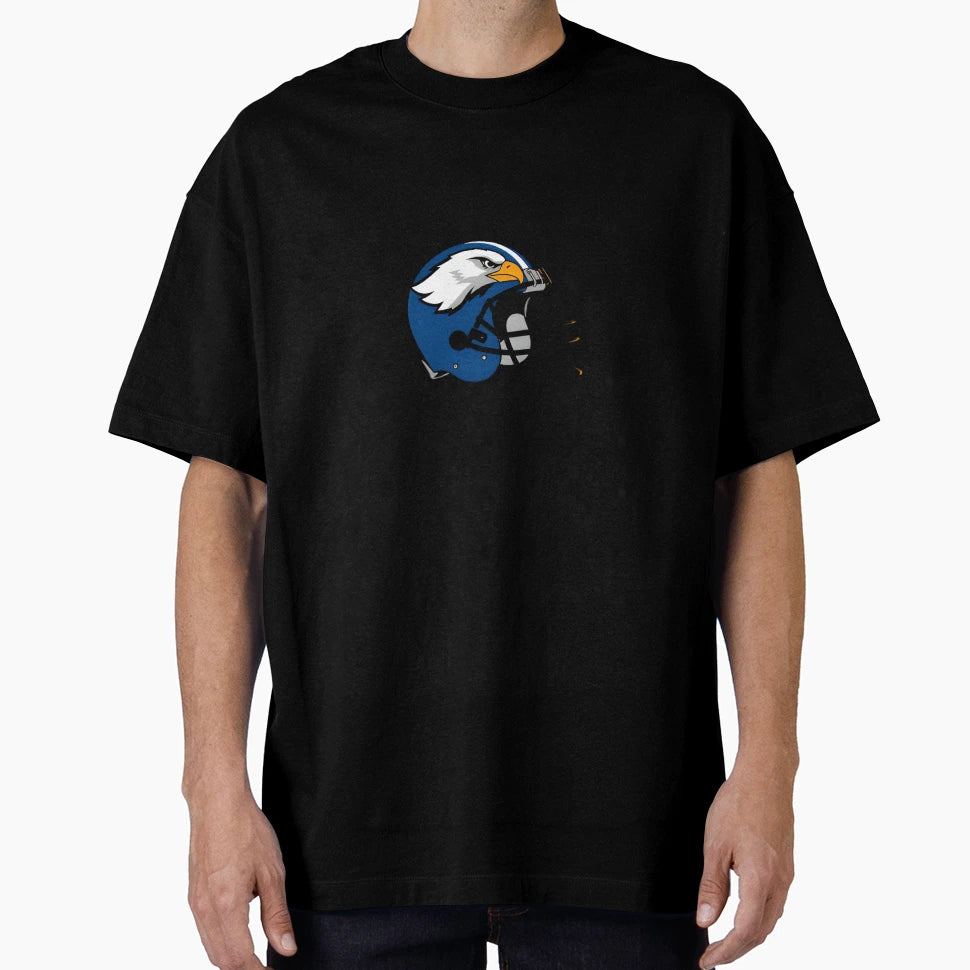 American Football Helmet Eagle Crest Logo T-Shirt - Unique Graphic Unisex - T-Shirt, Sweatshirt, Hoodie