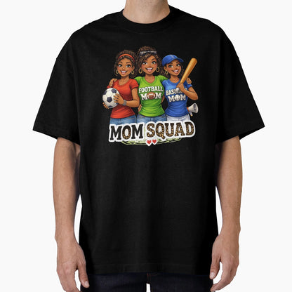 Mom Squad Sports Soccer Football T-Shirt - Casual Everyday Wear Unisex - T-Shirt, Sweatshirt, Hoodie