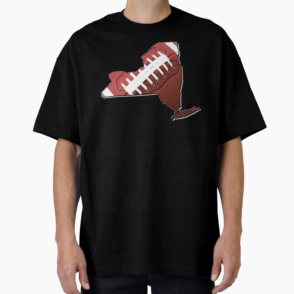 New York Usa Map Real Football T-Shirt - Trendy Graphic Unisex - T-Shirt, Sweatshirt, Hoodie