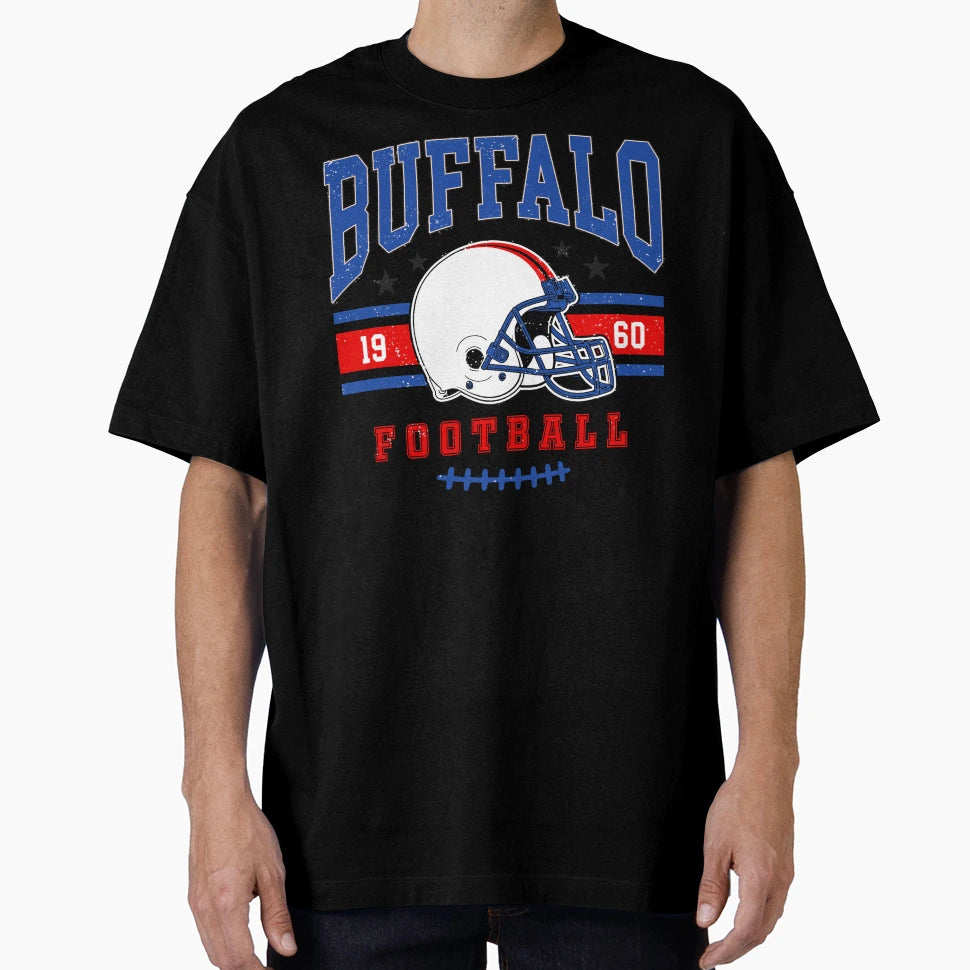 Buffalo Bills 1960 Football T-Shirt - Custom Art Print Men Women - T-Shirt, Sweatshirt, Hoodie
