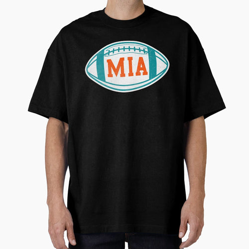 Miami Throwback Football T-Shirt - Minimalist Print Men Women - T-Shirt, Sweatshirt, Hoodie