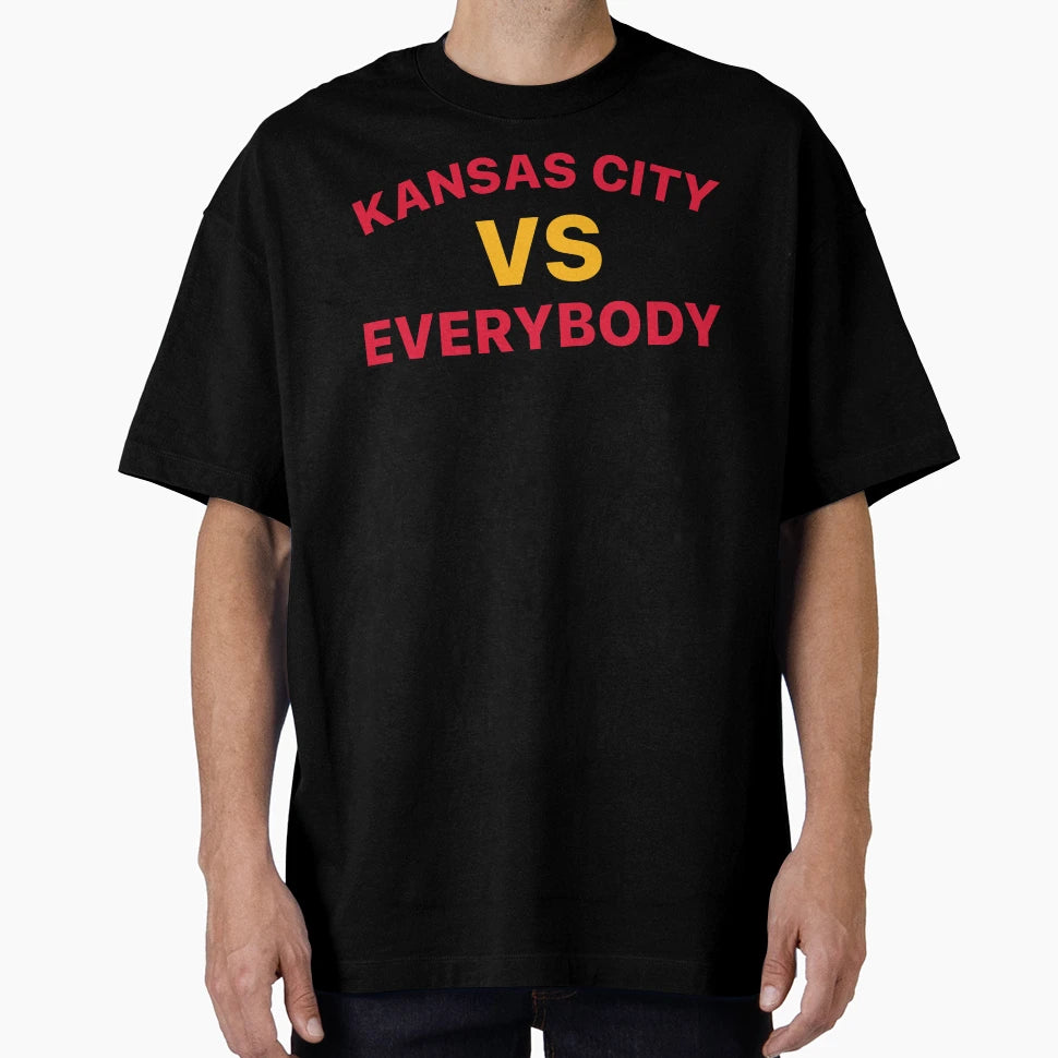 Kansas City Vs Everybody Football T-Shirt - Minimalist Print Men Women - T-Shirt, Sweatshirt, Hoodie