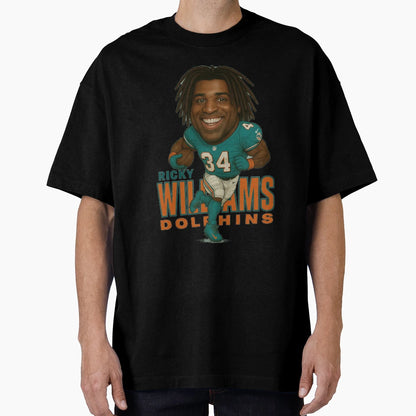 Ricky Williams 34 Miami Dolphins T-Shirt - Casual Everyday Wear for Adults - T-Shirt, Sweatshirt, Hoodie