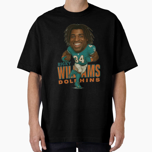 Ricky Williams 34 Miami Dolphins T-Shirt - Casual Everyday Wear for Adults - T-Shirt, Sweatshirt, Hoodie