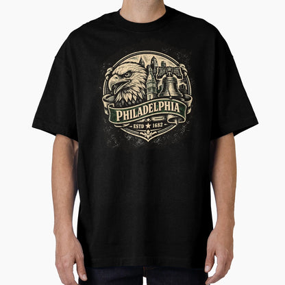 Philadelphia City Emblem T-Shirt - Aesthetic Graphic Men Women - T-Shirt, Sweatshirt, Hoodie