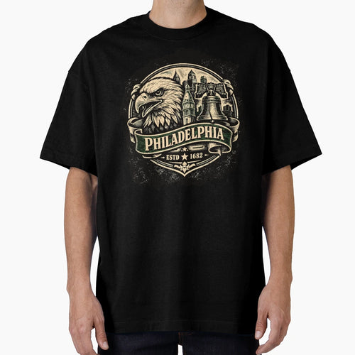 Philadelphia City Emblem T-Shirt - Aesthetic Graphic Men Women - T-Shirt, Sweatshirt, Hoodie