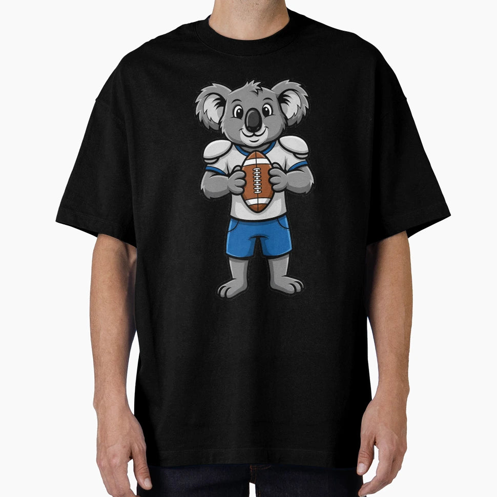 Koala Football Mascot Sports Player T-Shirt - Aesthetic Graphic for Adults - T-Shirt, Sweatshirt, Hoodie